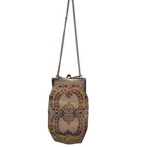 Vtg. Italian Mister Simon🦎Tapestry Purse Embroidered Evening Bag🌵